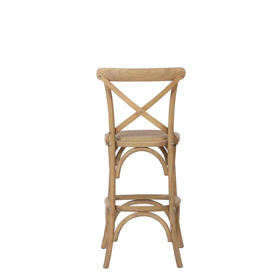 Oak Crossback Counter Stool Natural image 2